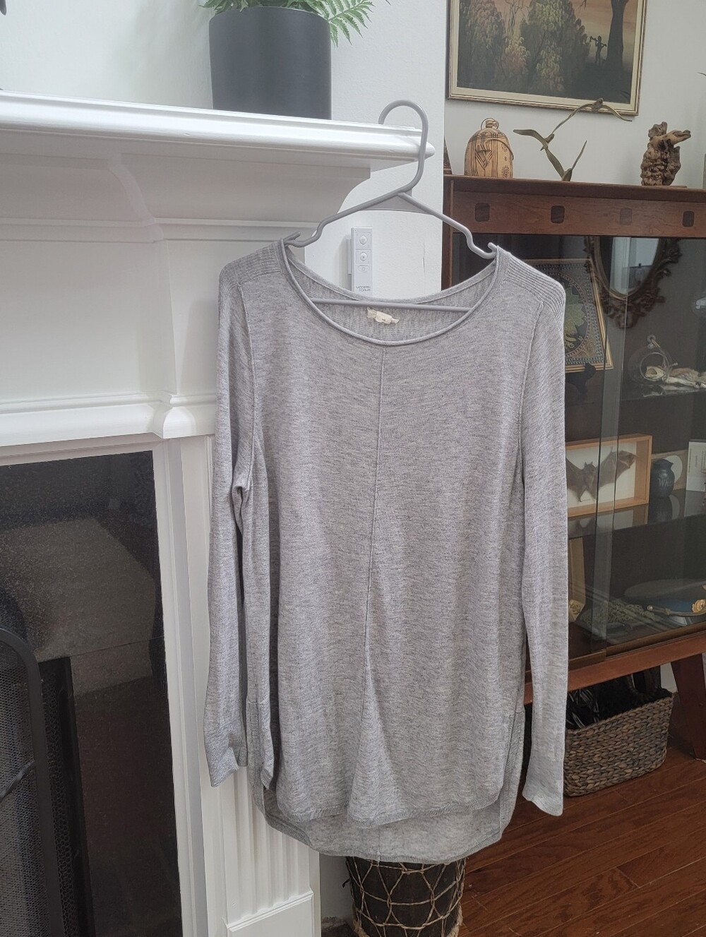 Caslon Light Gray Lightweight Sweater